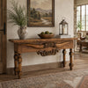 Longhorn Carved Console Table