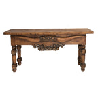 Longhorn Carved Console Table