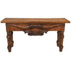 Longhorn Carved Console Table
