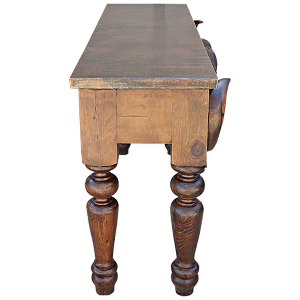 Longhorn Head Console with Copper Top