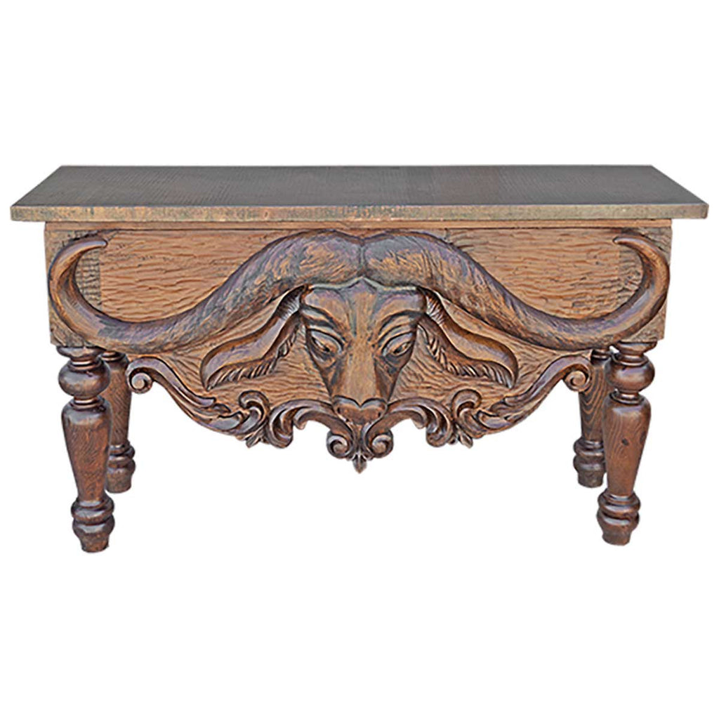 Longhorn Head Console with Copper Top