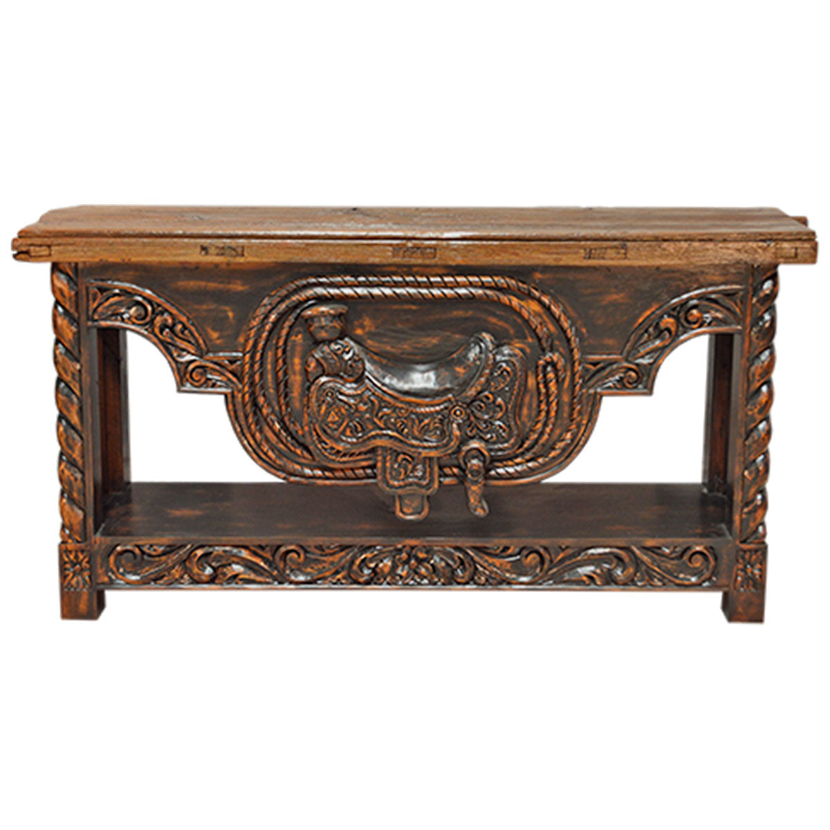Sundance Saddle Console Table - Brown