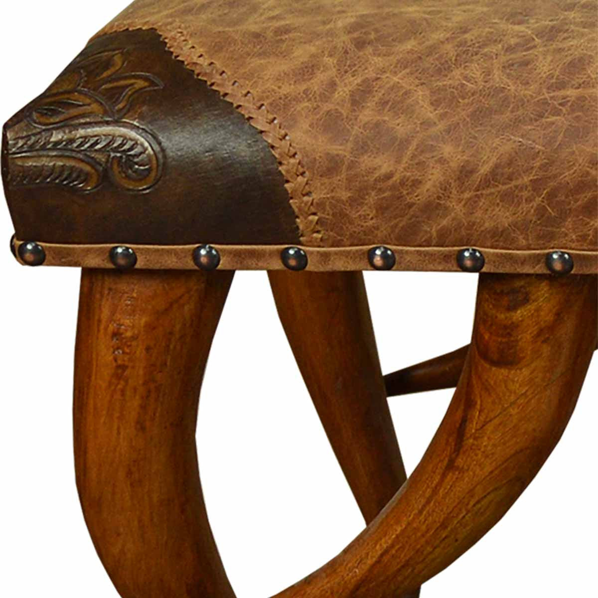 Baron Leather Bench