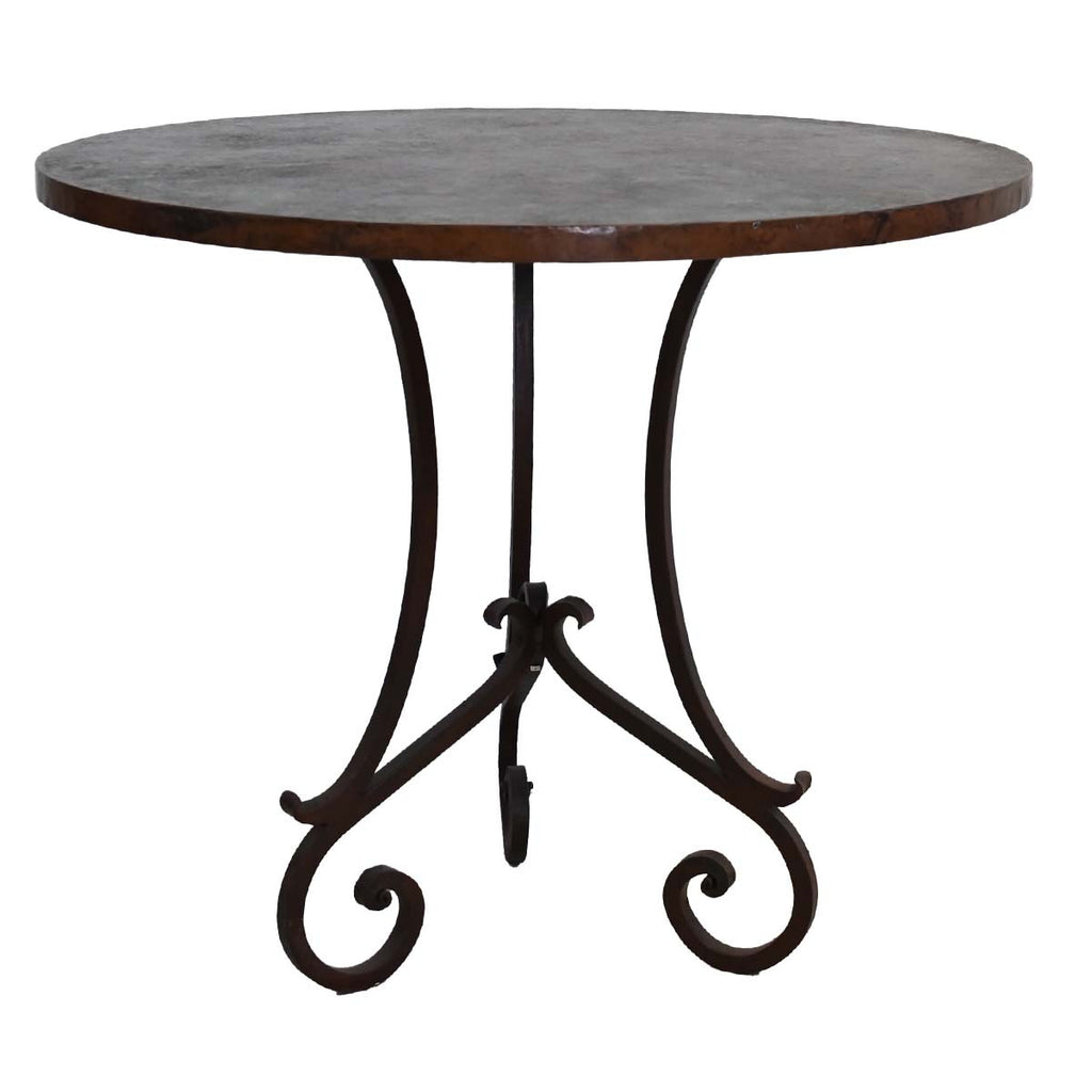 Southwest Iron Scroll Saloon Table