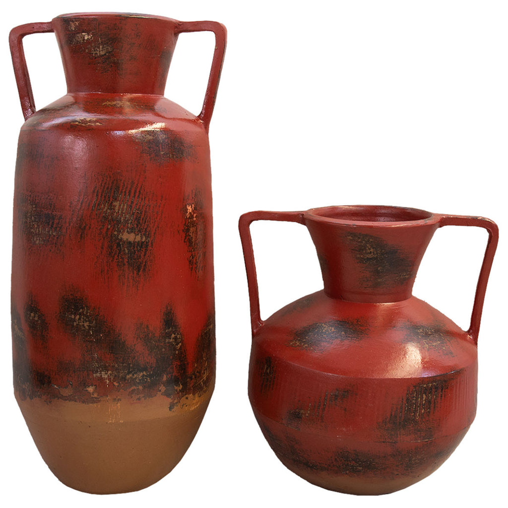 Shawnee Harvest Red & Brown Pots - Set of 2