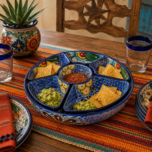Round Ruidoso Chip & Dip Tray