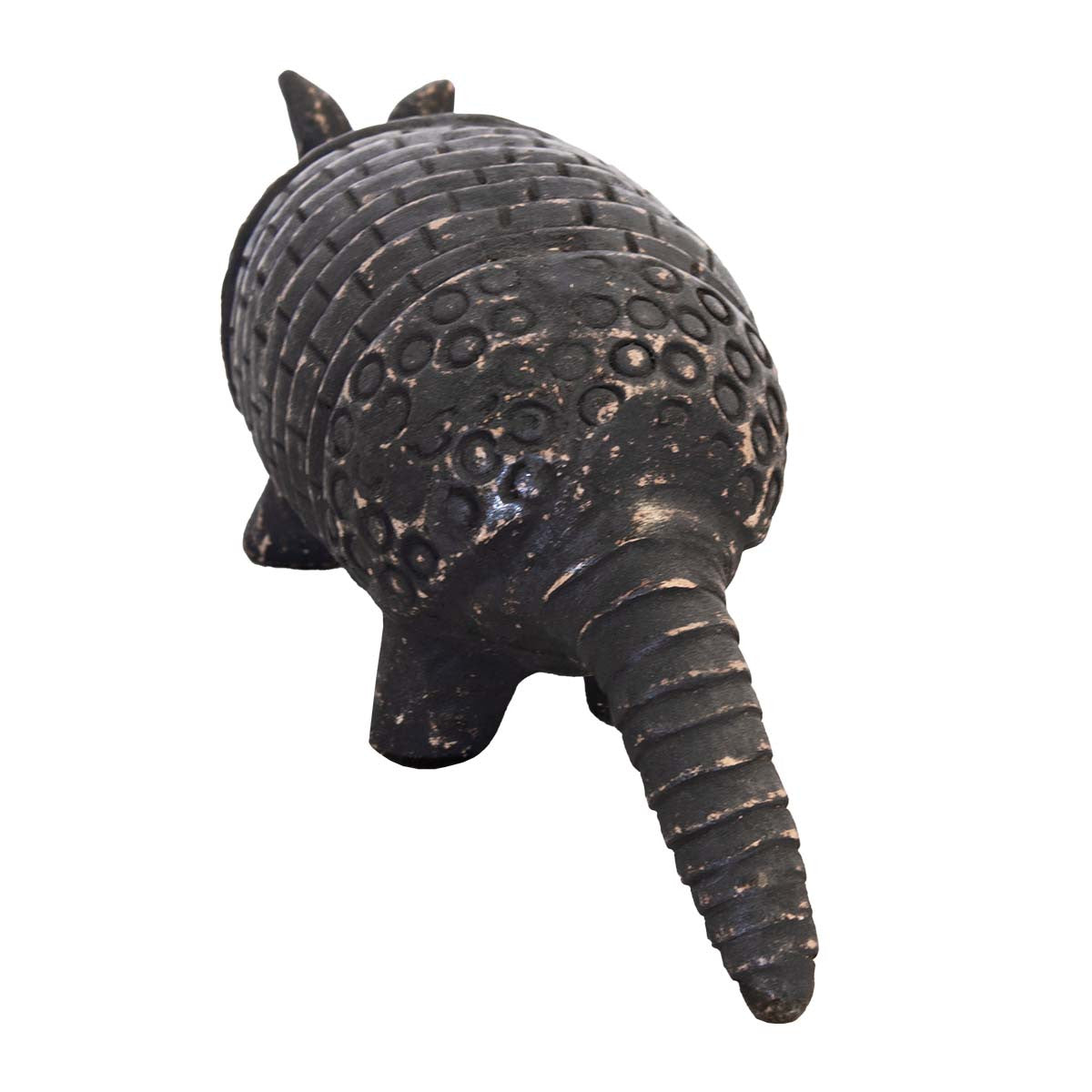 Lone Armadillo Clay Sculpture