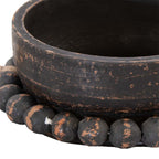 Blackwash Beaded Clay Bowl