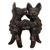 Western Dancing Dogs Clay Sculpture