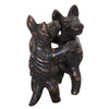 Western Dancing Dogs Clay Sculpture