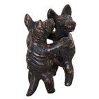 Western Dancing Dogs Clay Sculpture