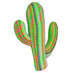 Whimsical Green Cactus Pillow