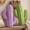 Whimsical Green Cactus Pillow