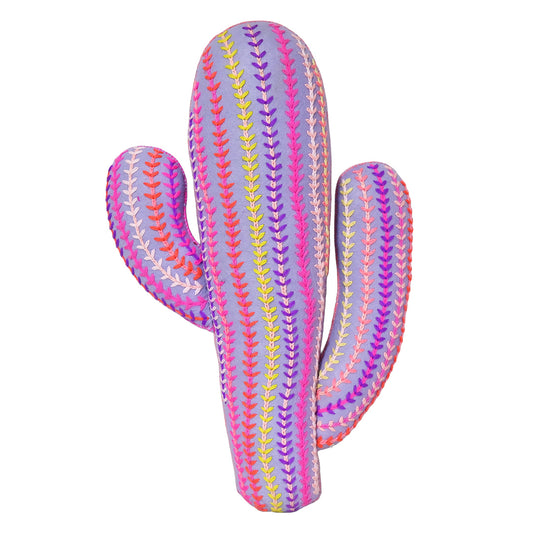 Whimsical Lavender Cactus Pillow