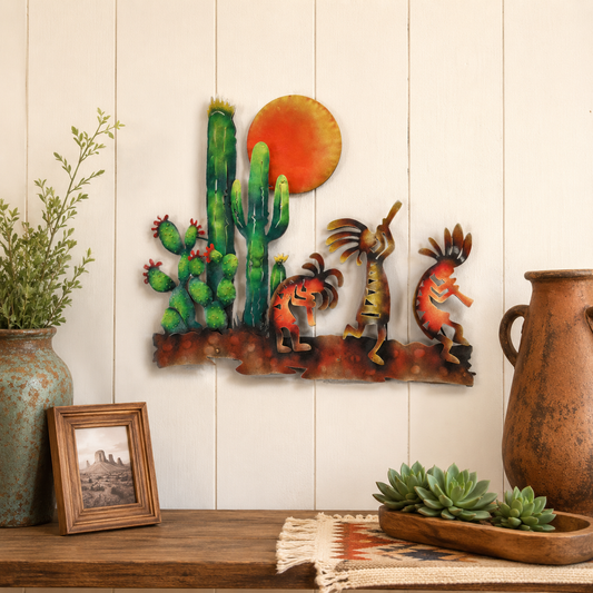 Kokopelli Parade Metal Wall Art