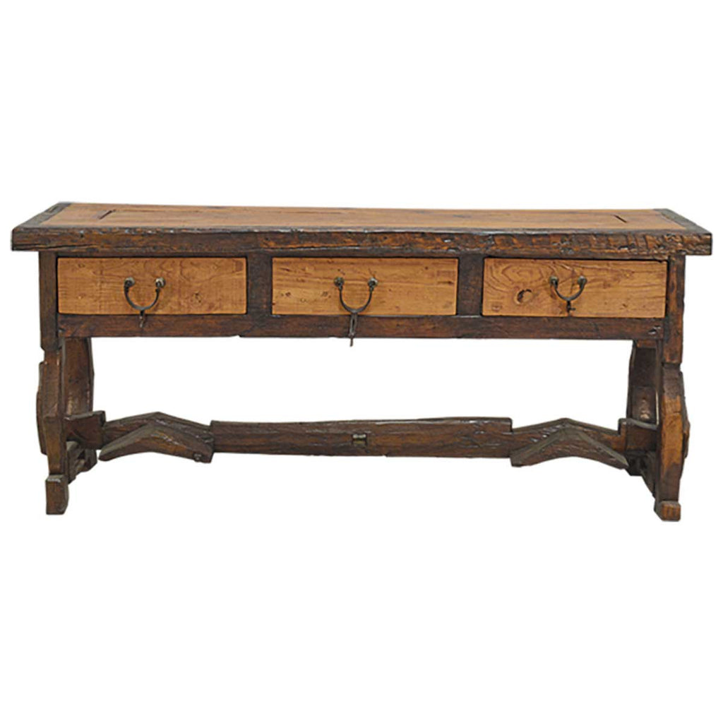 Rancher's Console Table with Yoke Base