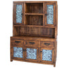 Guymon Reclaimed Wood Hutch with Metal Panels - Turquoise