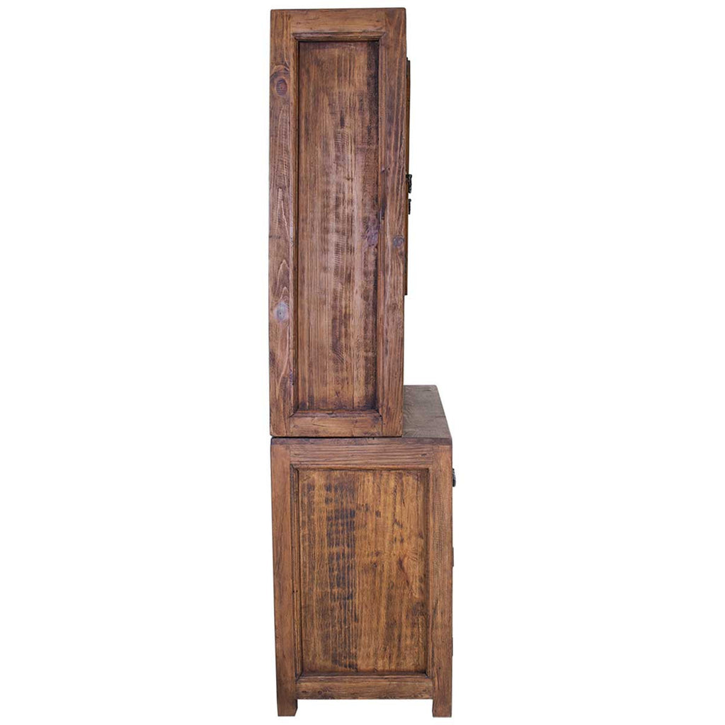 Guymon Reclaimed Wood Hutch with Metal Panels - Turquoise