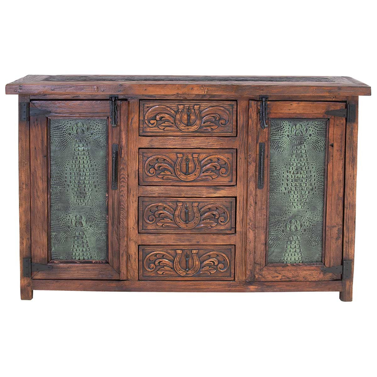 Galveston Ranch Buffet with Leather Panels