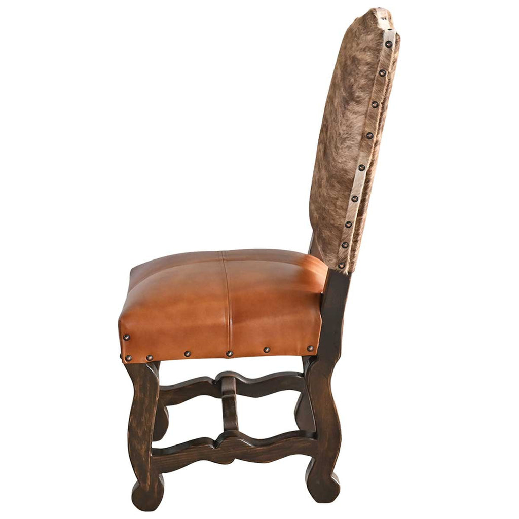 Saddleman's Cowhide & Leather Dining Chair