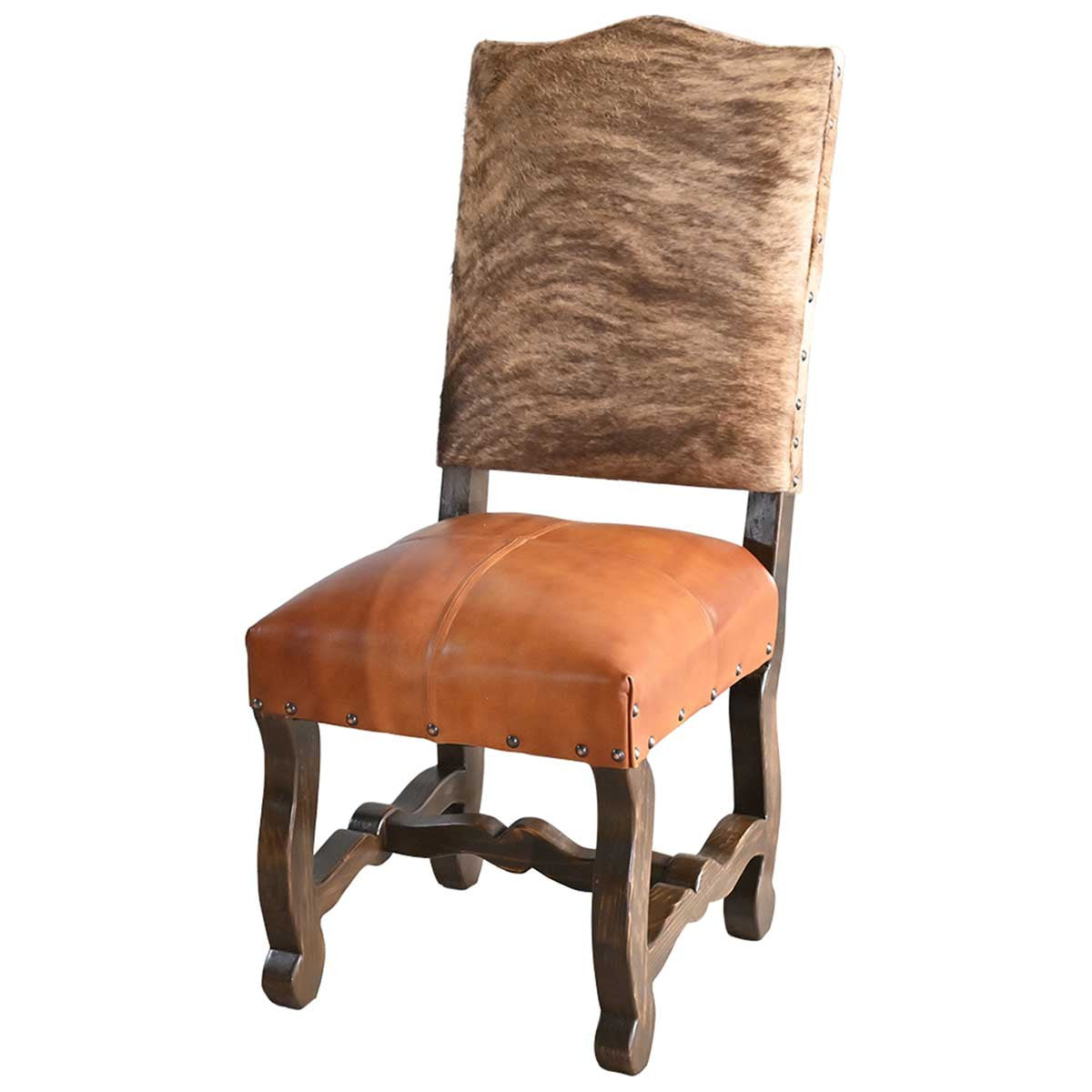 Saddleman's Cowhide & Leather Dining Chair