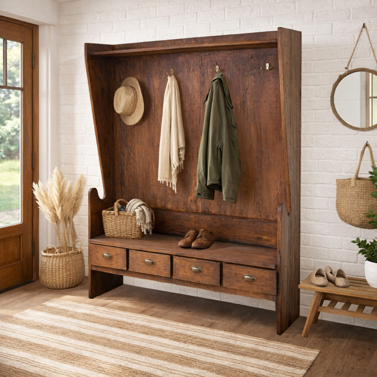 Canyon Ranch Hall Tree with Bench