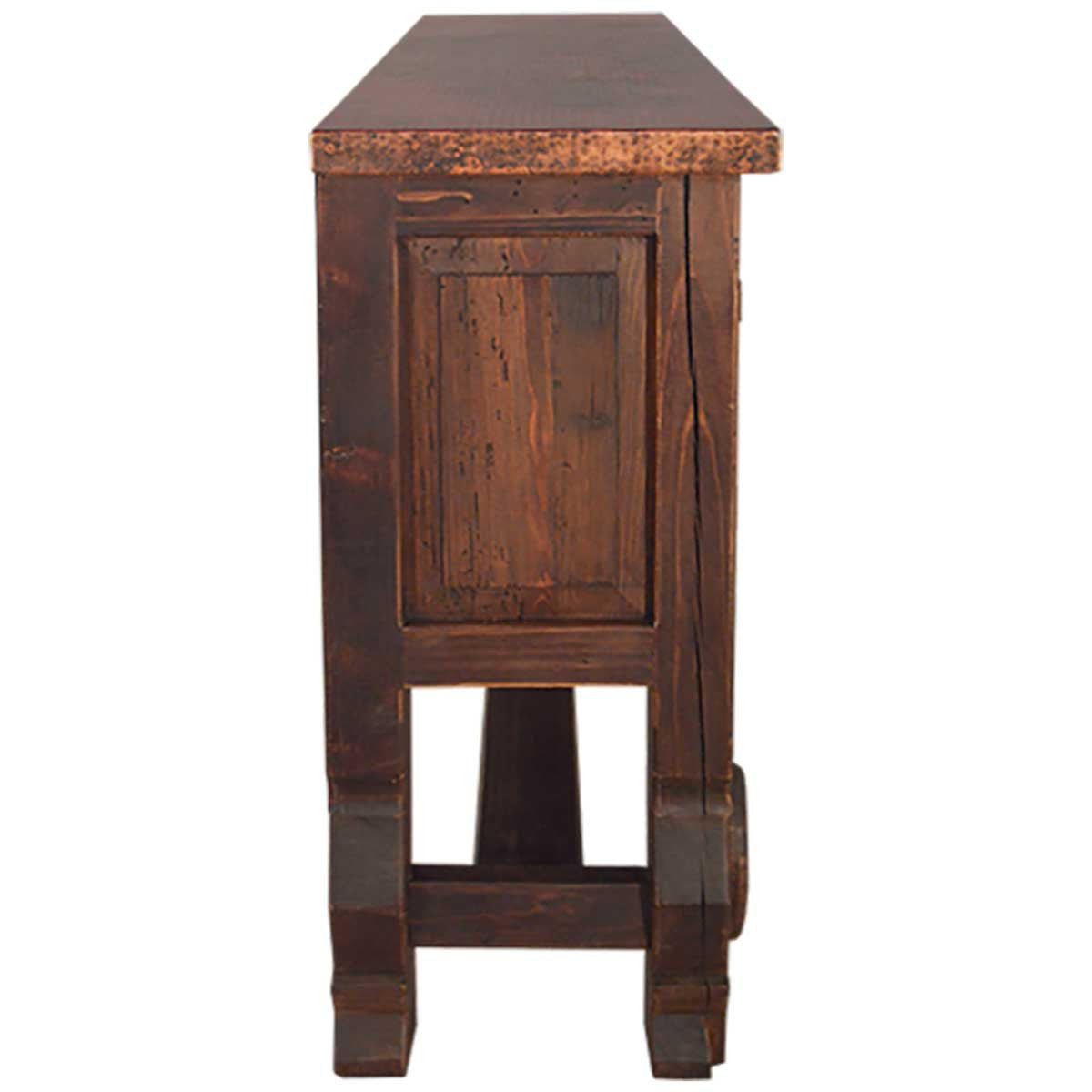 Amarillo Yoke Console Table with Copper Top