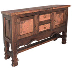 Amarillo Yoke Console Table with Copper Top