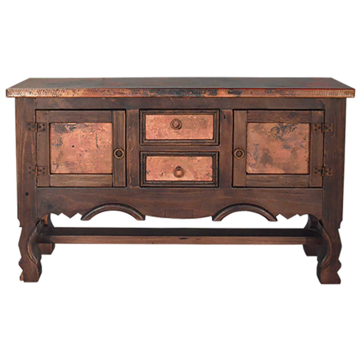 Amarillo Yoke Console Table with Copper Top