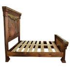 Stockade Solid Wood & Cowhide Bed - Queen