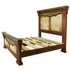 Stockade Solid Wood & Cowhide Bed - King