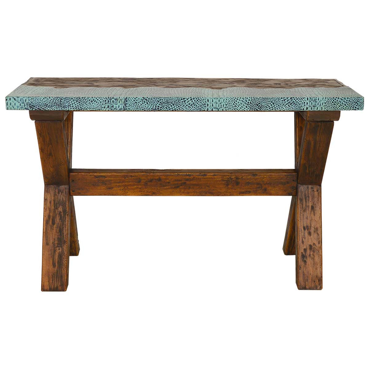 Tucson Live Edge Console with Leather Insert