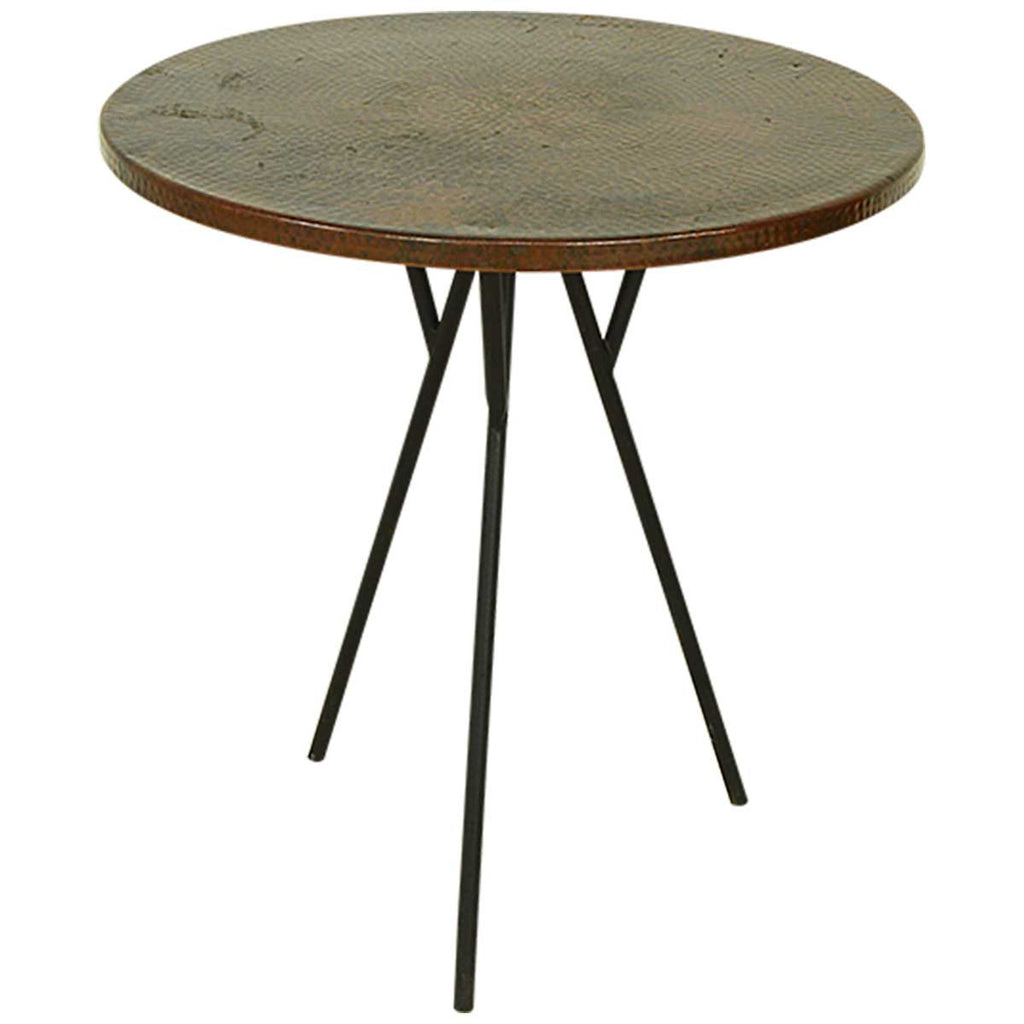 Copper & Iron Occasional Table - Dark Brown