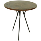Copper & Iron Occasional Table - Dark Brown