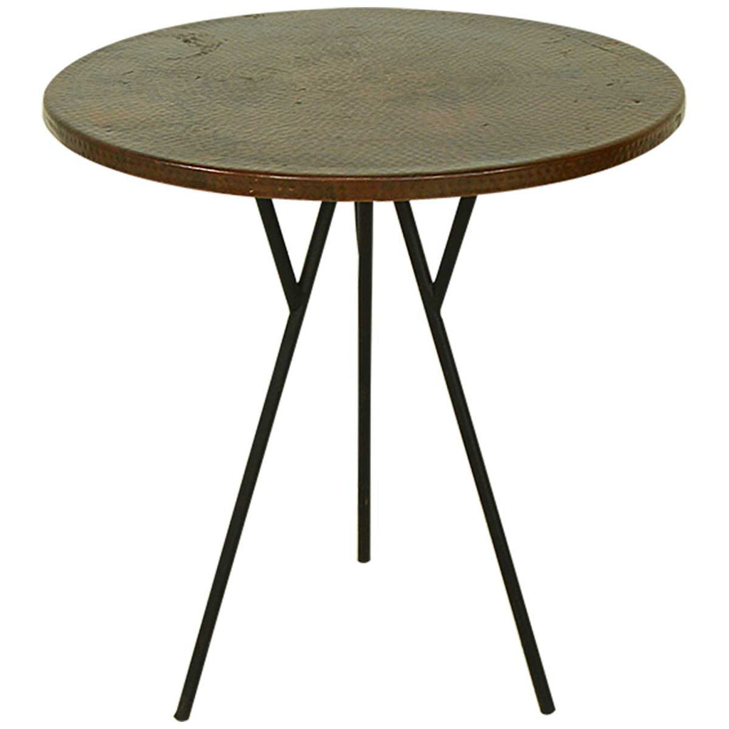 Copper & Iron Occasional Table - Dark Brown