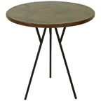 Copper & Iron Occasional Table - Dark Brown