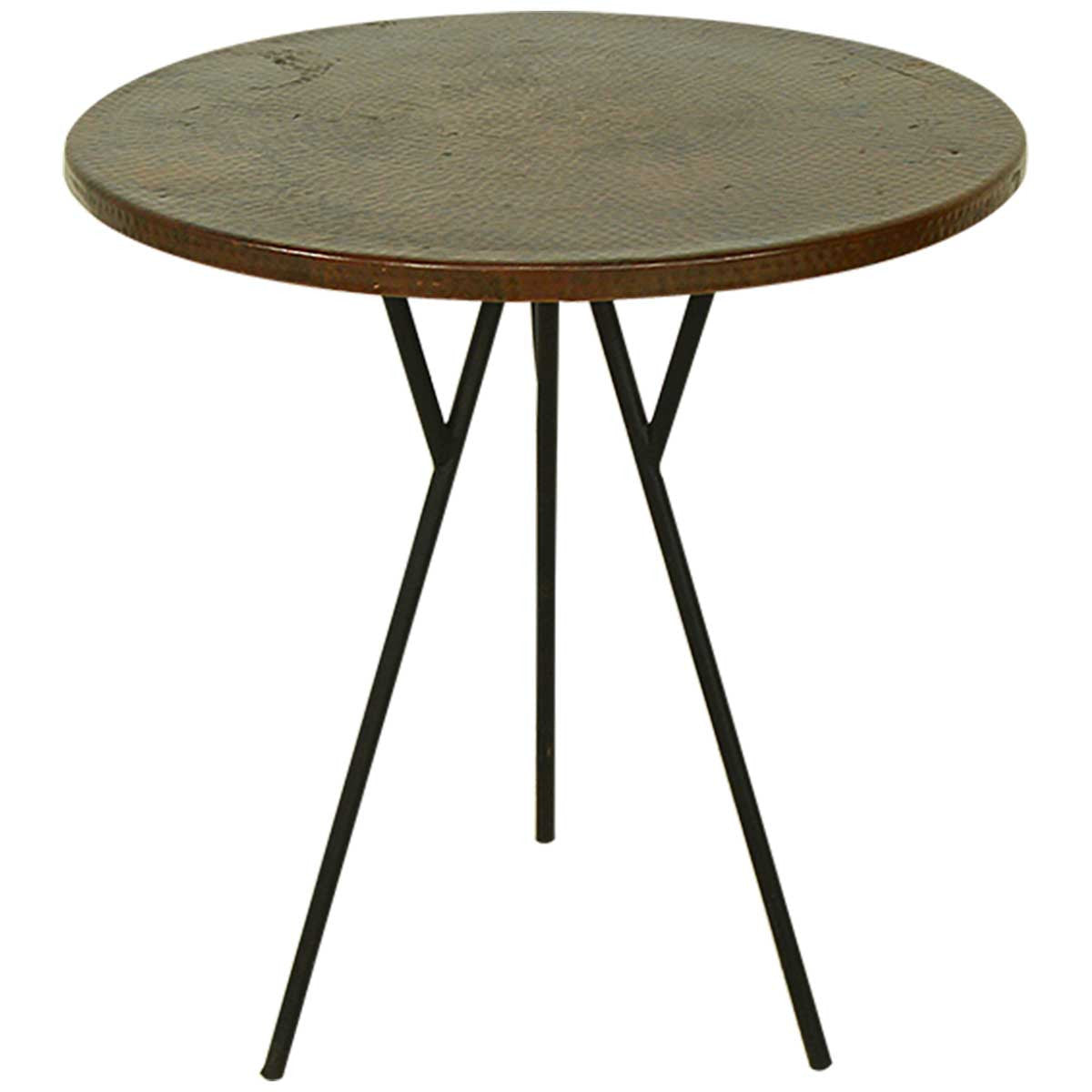 Copper & Iron Occasional Table - Dark Brown