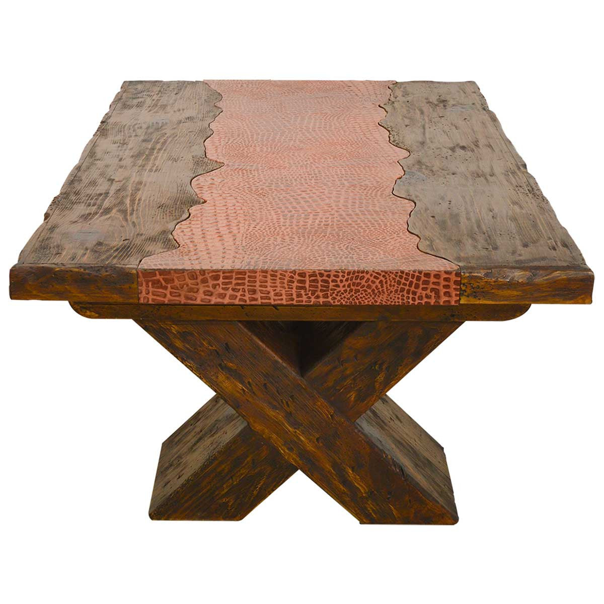 Sarasota Live Edge Coffee Table with Leather Insert