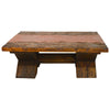 Sarasota Live Edge Coffee Table with Leather Insert