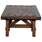 Aged Copper & Wood Coffee Table