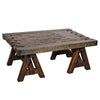 Aged Copper & Wood Coffee Table