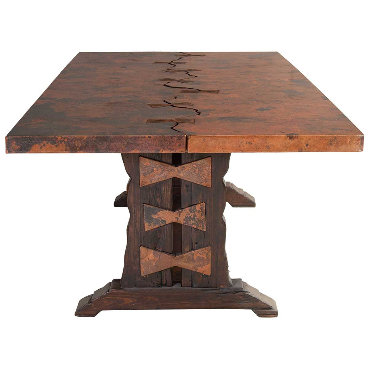 Cleaved Copper Top Dining Table