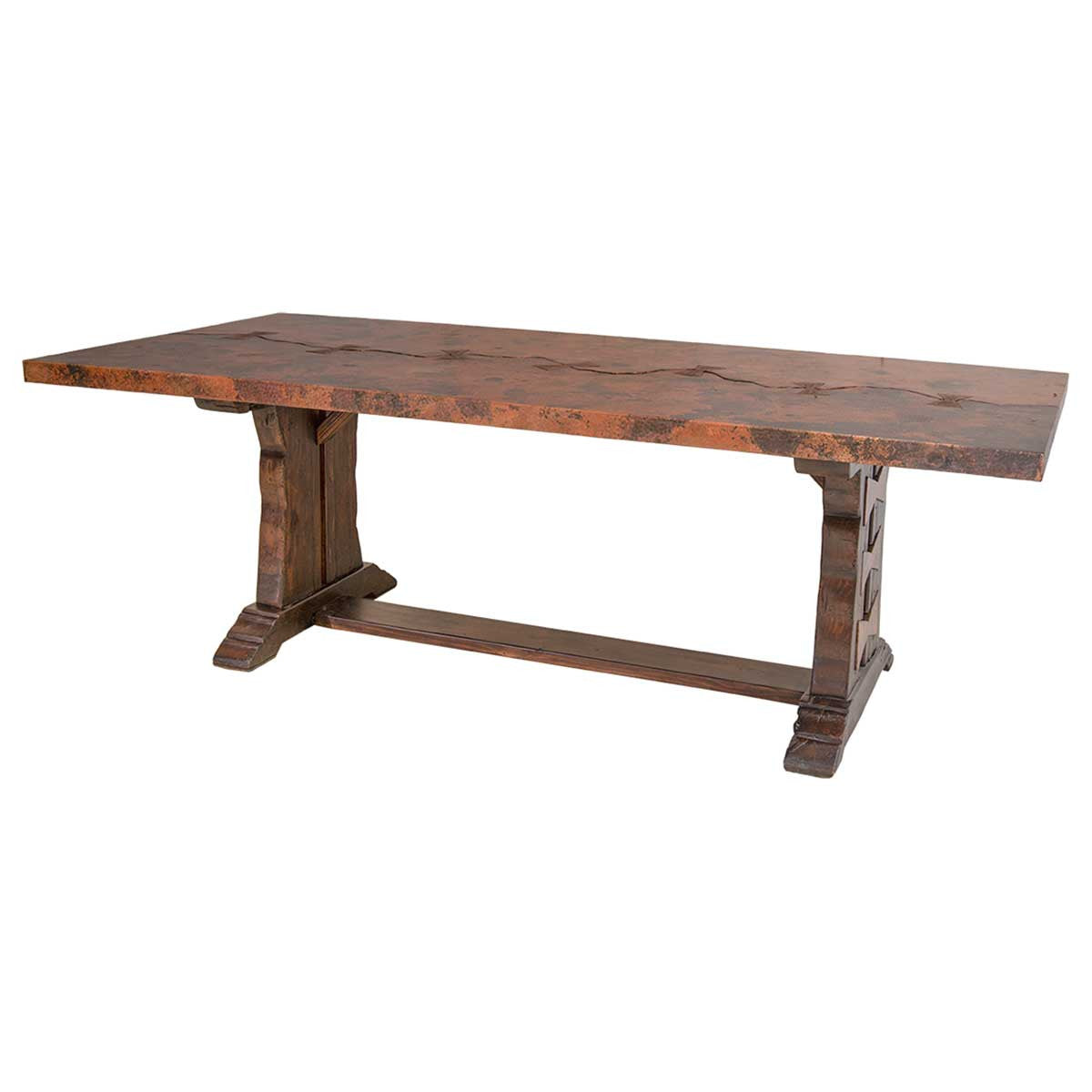 Cleaved Copper Top Dining Table