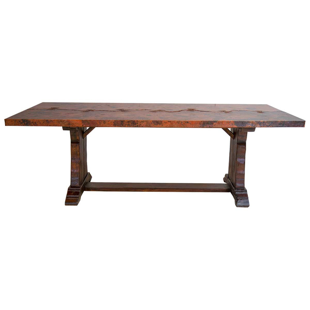 Cleaved Copper Top Dining Table