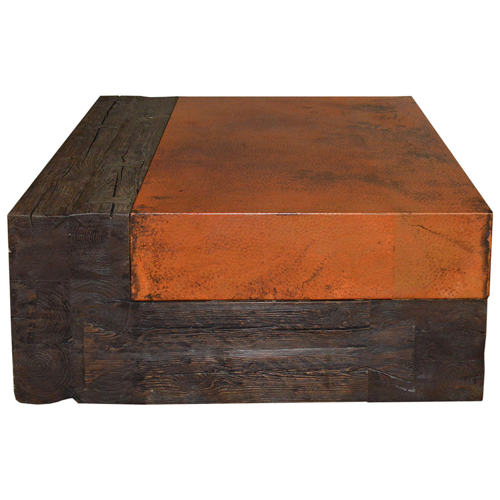 Blacksmith's Reclaimed Wood & Copper Coffee Table
