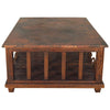 Mercantile Copper Top Coffee Table with Wrought Iron Detail
