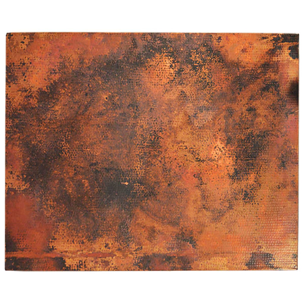 Mercantile Copper Top Coffee Table with Wrought Iron Detail