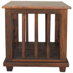 Mercantile Copper Top End Table with Wrought Iron Detail