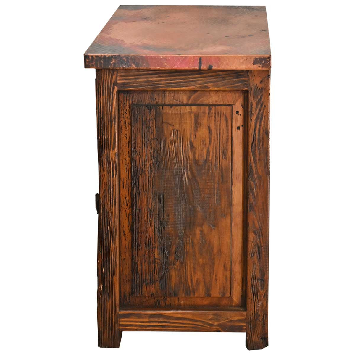 Stanfield Wood Nightstand with Copper Detail