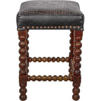 Twisted Leather Barstool